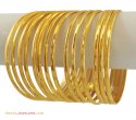 Click here to View - 22k Plain Gold Bangles Set(14 Pcs) 