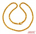 22K Yellow Gold Rope Chain - Click here to buy online - 8,729 only..