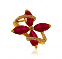 22K Gold Beautiful Ruby Ladies Ring - Click here to buy online - 900 only..