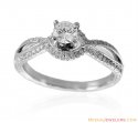 18K Gold Diamond Solitaire Ring - Click here to buy online - 3,666 only..