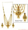 Click here to View - 22K Gold Long Bridal Necklace Set 