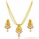 Click here to View - Meenakari Studded Necklace  Set 22K 