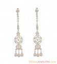 Long White Gold Earrings 18K  - Click here to buy online - 1,514 only..