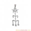 18K White Gold Fancy Pendant - Click here to buy online - 730 only..