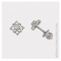 18Kt White Gold Earrings - Click here to buy online - 107 only..