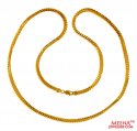 22K Gold Flat Fox Tail Chain - Click here to buy online - 3,788 only..