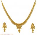 Indian 2 Tone Necklace Set (22K) - Click here to buy online - 1,778 only..