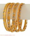 Gold 2 Tone Bangles Set (22k)