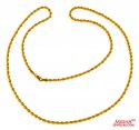 22 Kt Gold Fancy Chain (20 Inch) - Click here to buy online - 463 only..