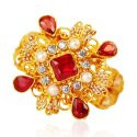 22kt Gold Stones Ring - Click here to buy online - 786 only..