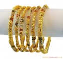 Click here to View - 22k Fancy Filigree Bangles Set 
