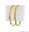 22K Gold Bangles (2 Pc) - Click here to buy online - 914 only..