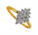 18KT Gold Diamond Ring for Ladies - Click here to buy online - 1,498 only..