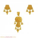 Click here to View - 22K Filigree Pendant Set 