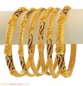 Indian Meenakari Bangles Set - Click here to buy online - 5,800 only..