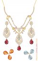 22k Changeable Stones Designer Set  - Click here to buy online - 6,753 only..