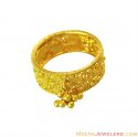 22K Fancy Filigree Ladies Wide Band - Click here to buy online - 353 only..