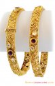 Click here to View - 22K Antique Fancy Bangles(2 Pc) 