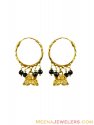 Click here to View - 22k Gold Black Beads Hoops  