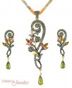 Victorian Nizam Collection Pendant Set - Click here to buy online - 1,681 only..