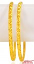 22k Gold Bangles (2pc) - Click here to buy online - 2,842 only..
