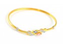Gold Bangle with Colored Signity - Click here to buy online - 755 only..