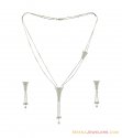 Click here to View - 18k White Gold Necklace Set 