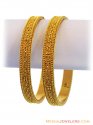22K  Filigree Gold  Bangles(2 Pcs) - Click here to buy online - 2,890 only..