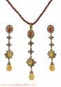 Diamond Victorian Pendant Set - Click here to buy online - 1,991 only..