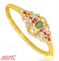 22K Gold Exclusive Stones Kada - Click here to buy online - 1,443 only..