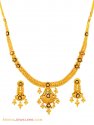 Click here to View - 22K Gold Polki Necklace Set 