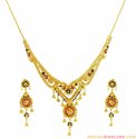 Click here to View - 22K Filigree 3 Tone Fancy Set 