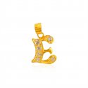 22kt Gold Initial E Pendant - Click here to buy online - 91 only..