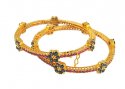 Click here to View - 22 Kt Gold Bangles With Precious Stones 