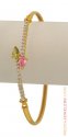 Click here to View - Gold Bangle with Signity Stones 