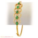 Click here to View - 22k Designer Emerald,CZ  Bangle 