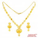22 Karat Yellow Gold Necklace Set - Click here to buy online - 2,751 only..