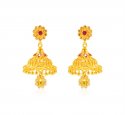  22kt Gold Jhumkhi Earrings - Click here to buy online - 1,642 only..