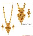 22K Three Tone Patta Necklace Set - Click here to buy online - 7,953 only..