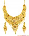 Click here to View - 22K Tricolori Bridal Necklace Set 