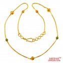 22K Gold Meena Balls Chain - Click here to buy online - 799 only..