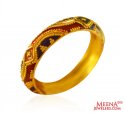 22 Karat Gold Meenakari Ring  - Click here to buy online - 502 only..