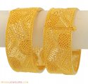 22K Yellow Gold Wide Bangles - Click here to buy online - 4,981 only..