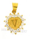 Click here to View - 22Kt Gold Pendant with Initial(V) 