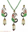Peacock Pendant Set - Click here to buy online - 3,023 only..
