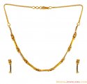 Click here to View - Two Tone Gold 22K Necklace Set 
