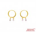 Hoop Earrings 22 Kt Gold - Click here to buy online - 225 only..