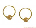 22Kt Gold Hoop Earrings - Click here to buy online - 286 only..