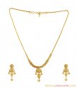 Click here to View - 22K Filigree Pattern Necklace Set 