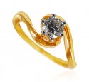 18K Yellow Gold Diamond Ring  - Click here to buy online - 2,591 only..